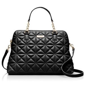 Kate Spade black leather quilted crossbody